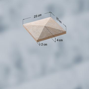 Capac stâlp gard 25x25x4 cm