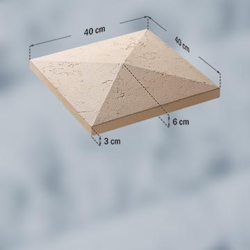 Capac stâlp gard 40x40x6 cm