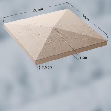 Capac stâlp gard 50x50x7 cm