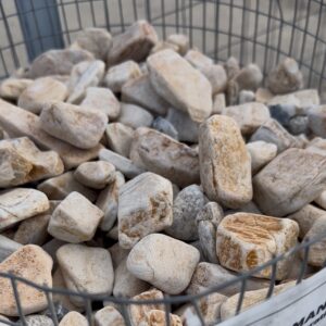 Yellow pebbles 3-6 cm (1 kg)